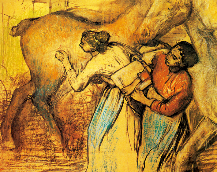  埃德加·德加 Edgar Degas—— 刷马的女子